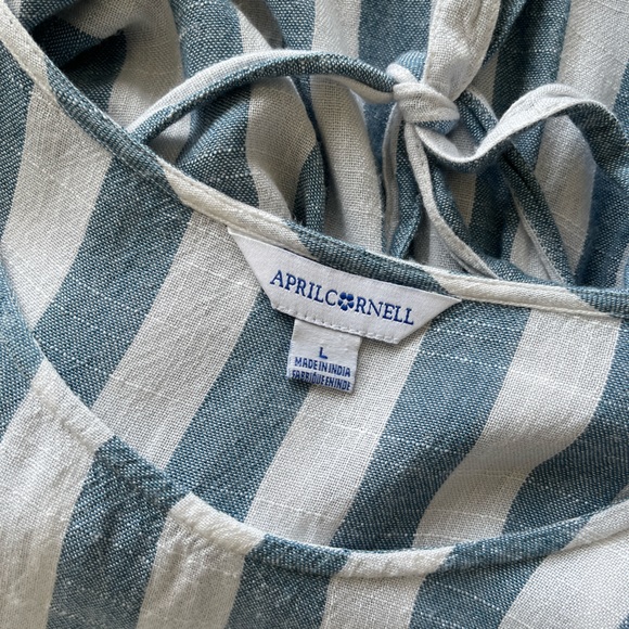 April Cornell Blue Stripe Dress - Picture 3 of 7